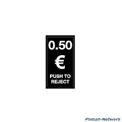 Geldeinwurfschild 50 Cent