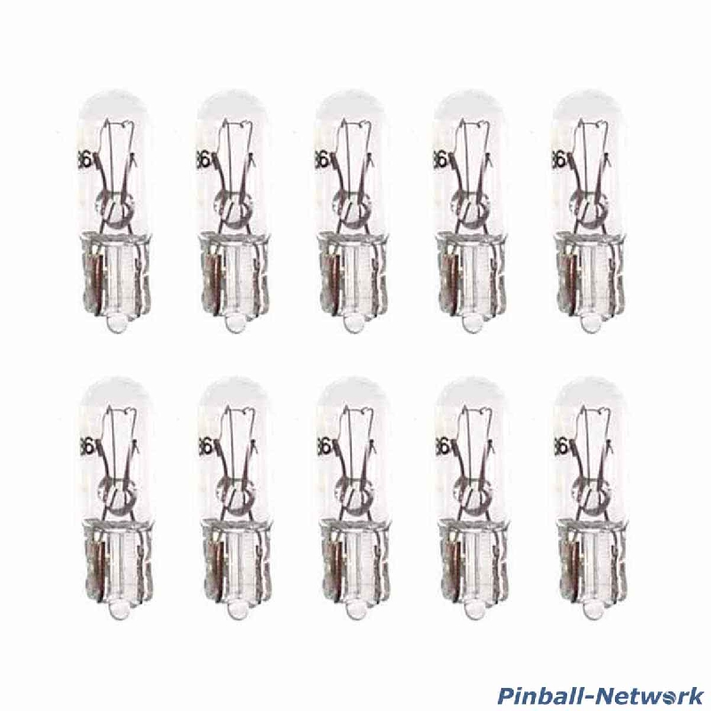 #86 Flipperlampe mit Glassockel, 10er Pack