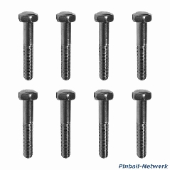 Flipperbeinschraube silber, 8er Set