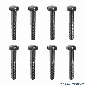 Flipperbeinschraube silber, 8er Set
