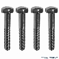 Flipperbeinschraube silber, 4er Set
