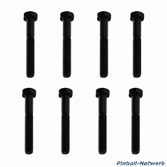 Flipperbeinschraube schwarz, 8er Set