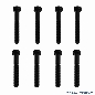 Flipperbeinschraube schwarz, 8er Set
