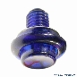 Flipperknopf blau transparent