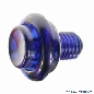 Flipperknopf blau transparent