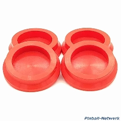 Untersetzer für Flipperfuß rot, 4er Set