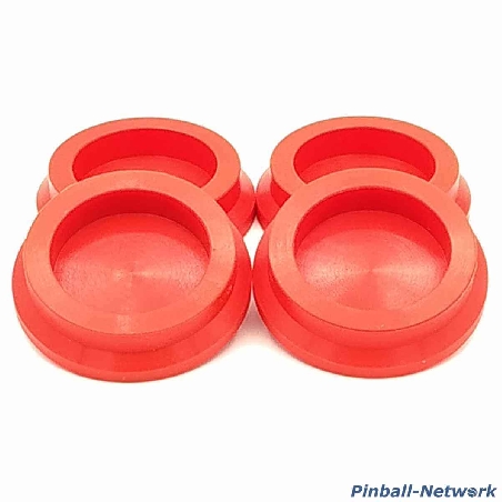 Untersetzer für Flipperfuß rot, 4er Set