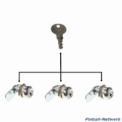 Schloss für Kassentür 7/8" (22,3 mm), gleichschließend