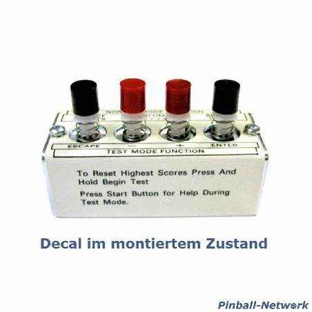 Servicetastertur Decal, 4 Taster