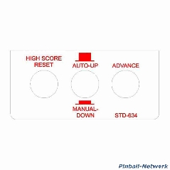 Servicetastertur Decal, 3 Taster