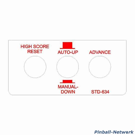 Servicetastertur Decal, 3 Taster