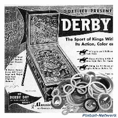 Derby Day Gottlieb 1956 Gummisortiment