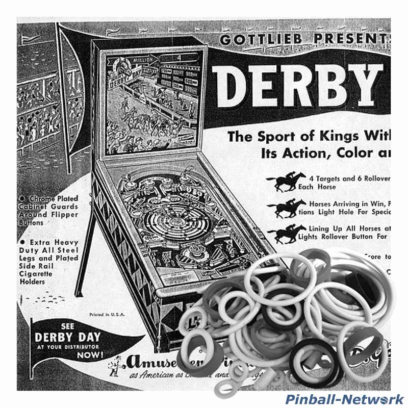 Derby Day Gottlieb 1956 Gummisortiment