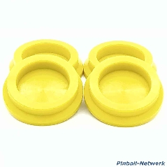 Untersetzer für Flipperfuß gelb, 4er Set
