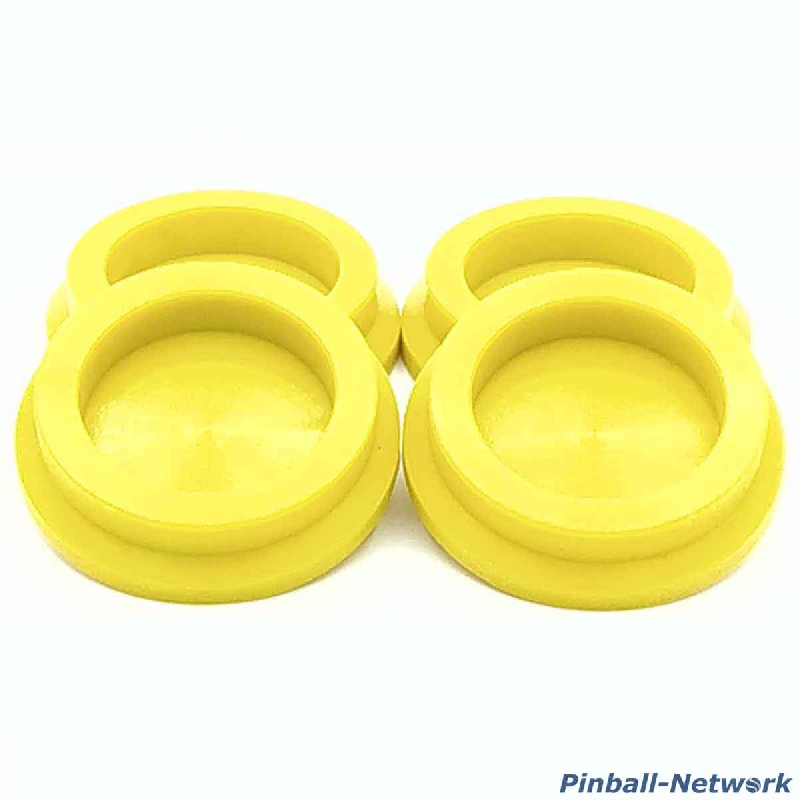 Untersetzer für Flipperfuß gelb, 4er Set Untersetzer für Flipperfuß gelb, 4er Set