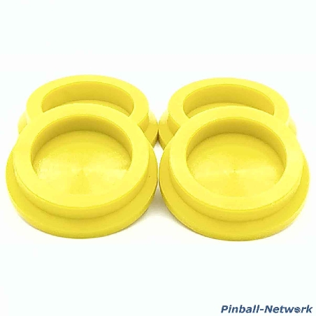 Untersetzer für Flipperfuß gelb, 4er Set