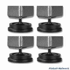 Untersetzer für Flipperfuß schwarz, 4er Set