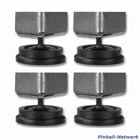 Untersetzer für Flipperfuß schwarz, 4er Set