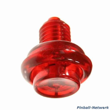 Flipperknopf rot transparent