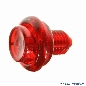 Flipperknopf rot transparent