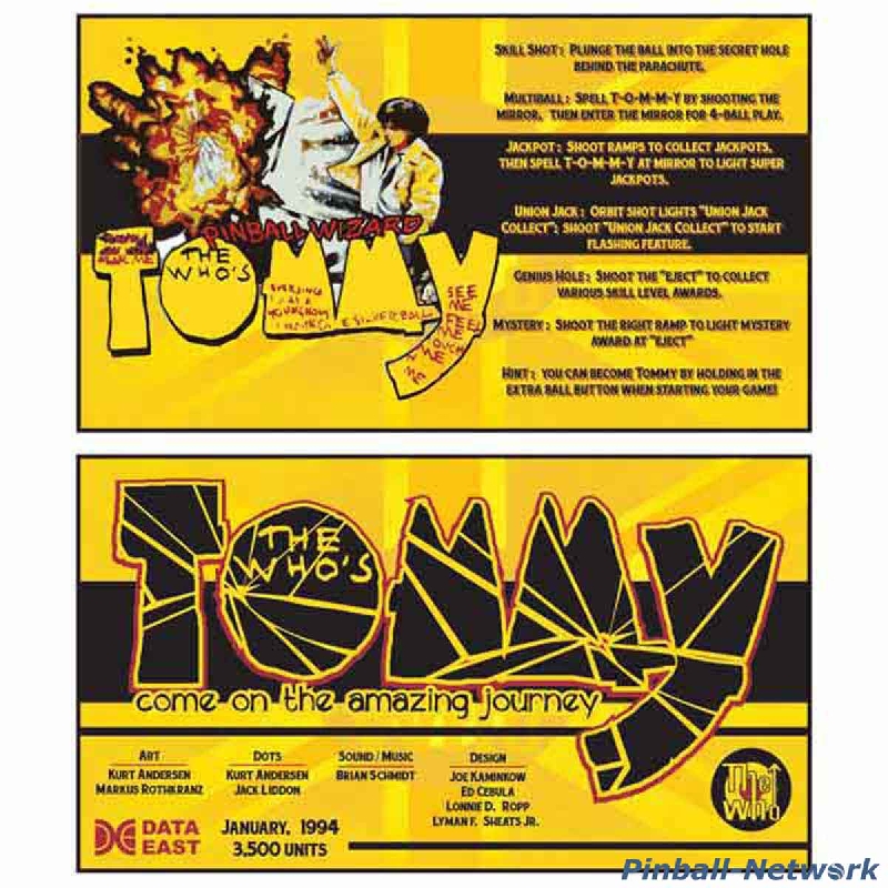 The Who's Tommy Pinball Wizard Custom Cards
