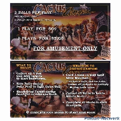 Cactus Canyon Custom Cards