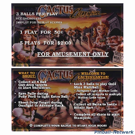 Cactus Canyon Custom Cards