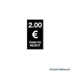 Geldeinwurfschild 2 Euro