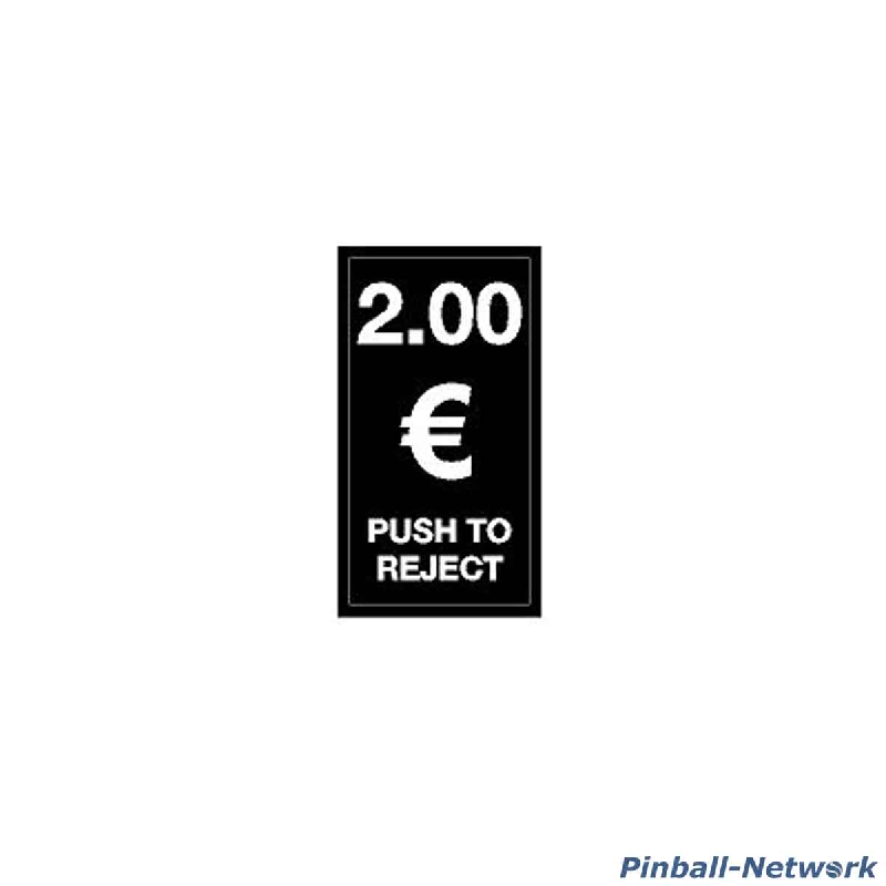 Geldeinwurfschild 2 Euro