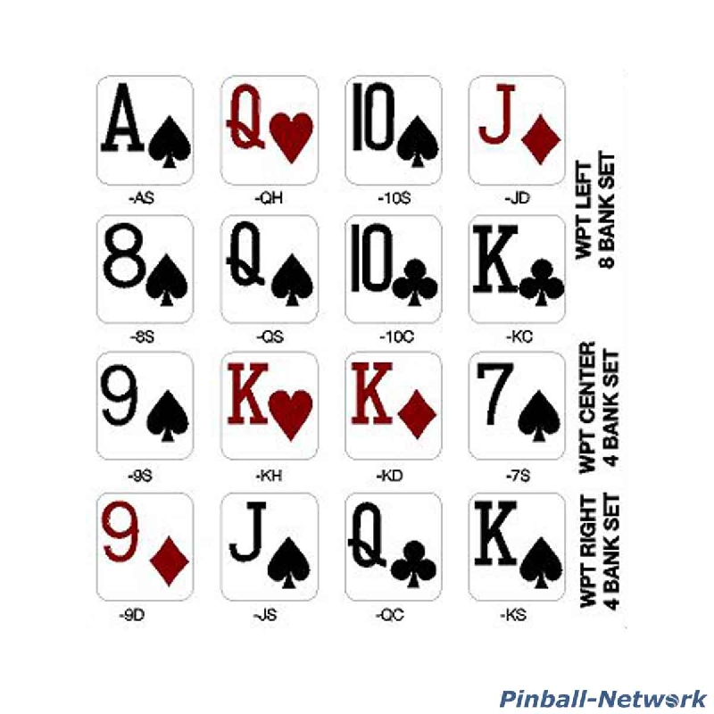 World Poker Tour Drop Target Decals