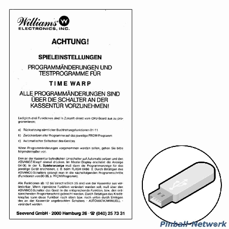 Time Warp Spieleinstellungen